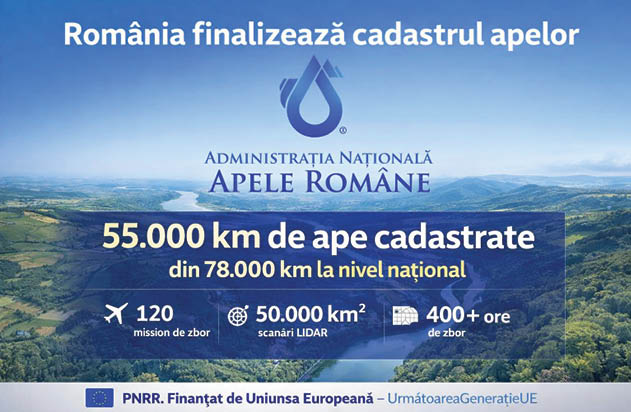Apele Române finalizează cadastrul apelor, un proiect de digitalizare major