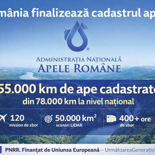 Apele Române finalizează cadastrul apelor, un proiect de digitalizare major