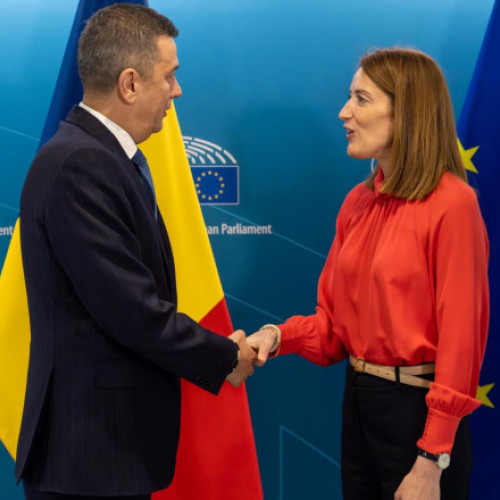 Sorin Grindeanu discută la Bruxelles despre guvernare cu Roberta Metsola