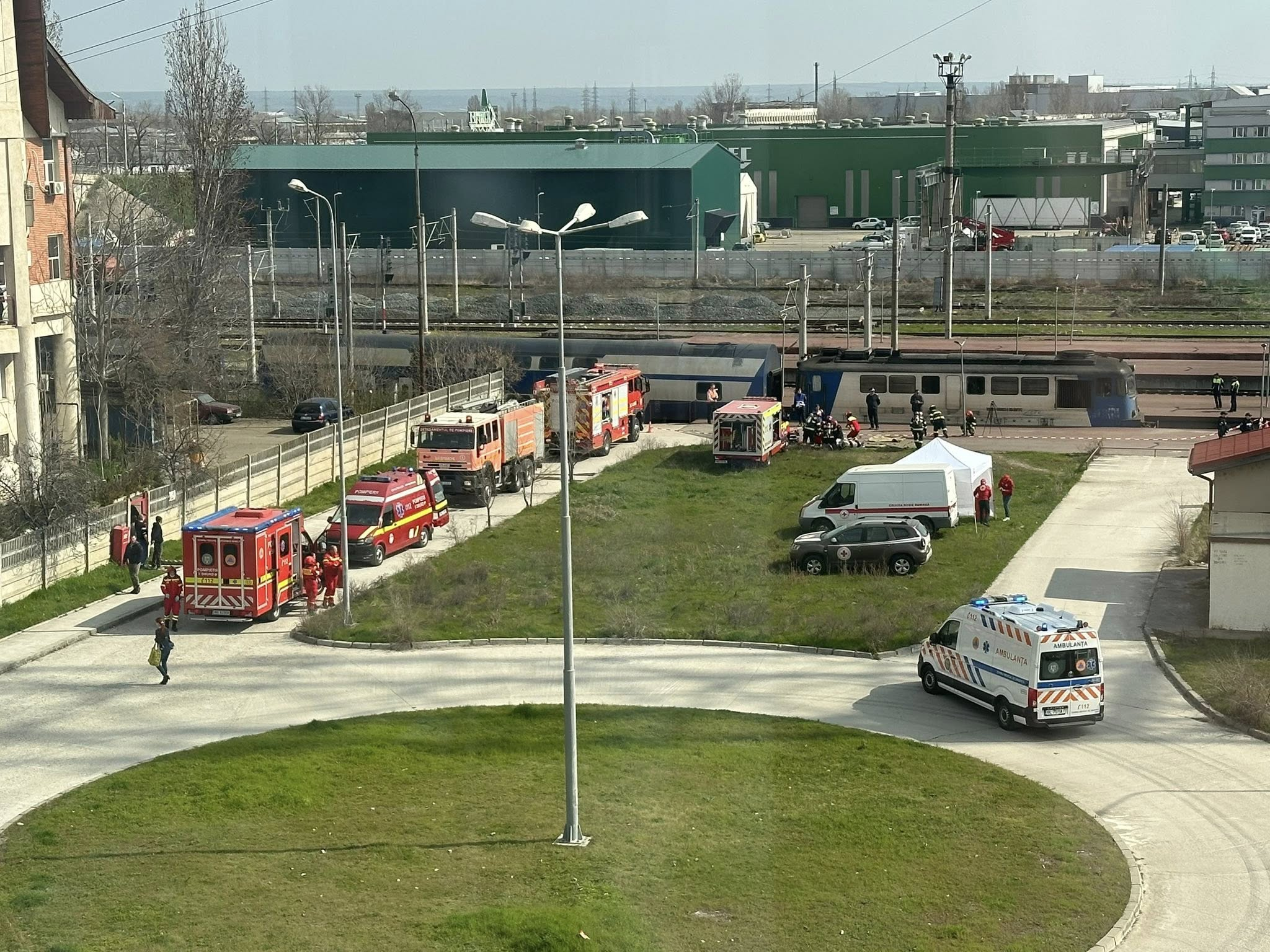 Exercițiu de intervenție pus în scenă la Gara Galați
