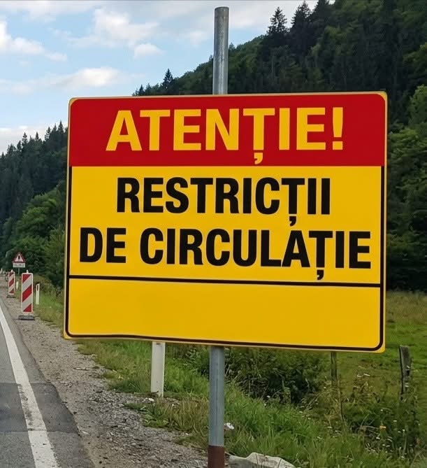 Restricții temporare de circulație pe DN 65 și DEx 12 pentru lucrări de reparații
