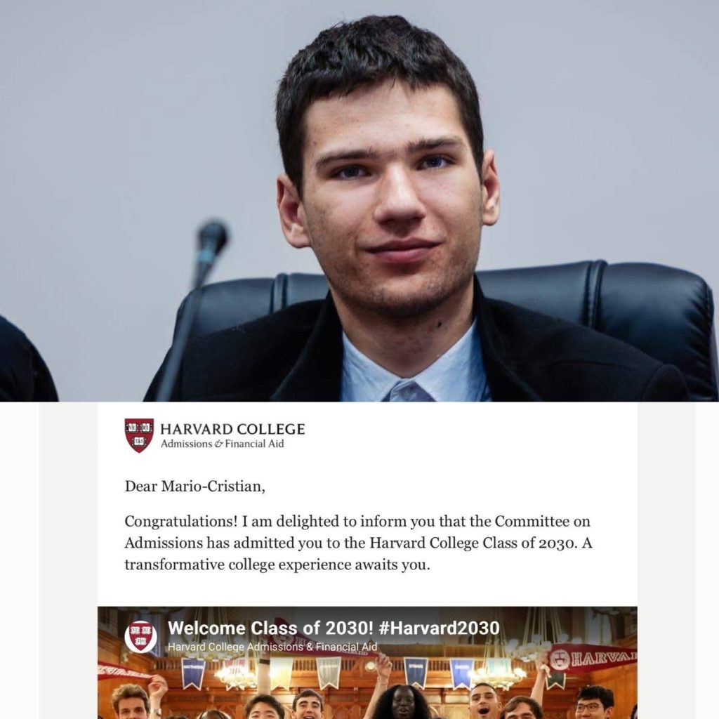 Un elev din Gorj, admis la Harvard: O realizare notabilă pentru Mario Scurtu