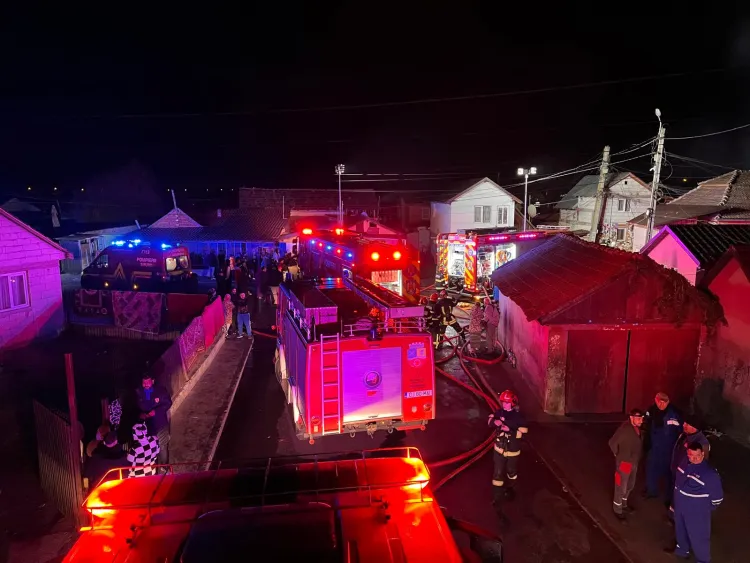 Incendiu devastator pe strada Margaretelor din Turda