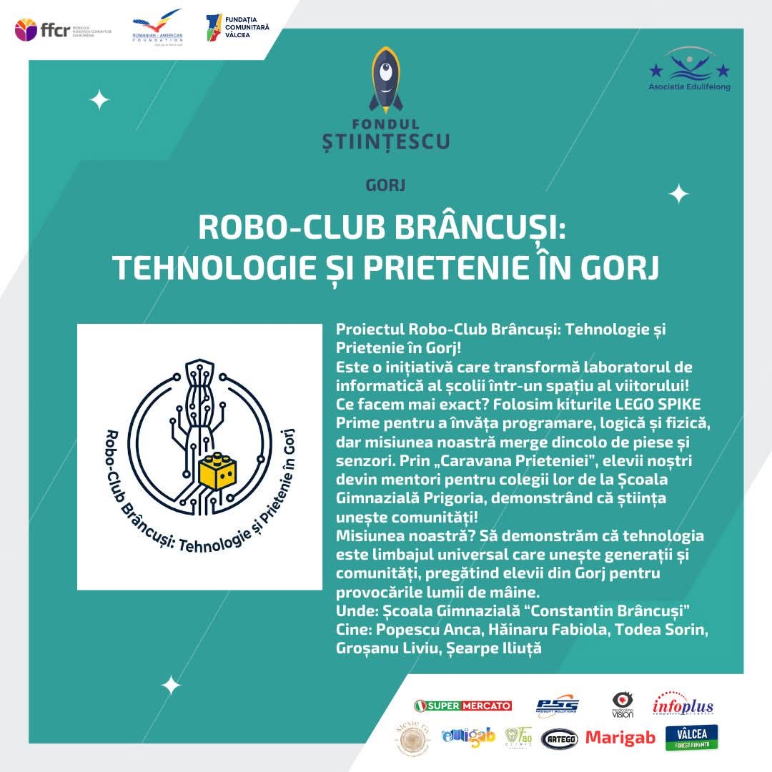 Școala Gimnazială „Constantin Brâncuși” din Târgu Jiu lansează un proiect educațional inovator