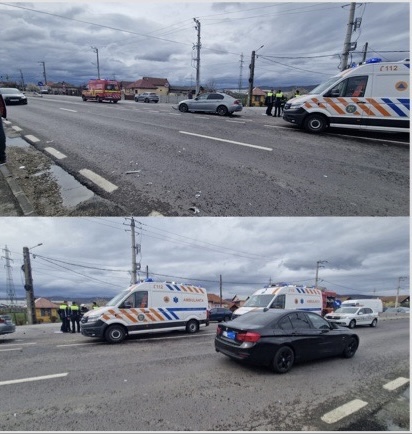 Accident rutier în Râmnicu Vâlcea: două persoane rănite