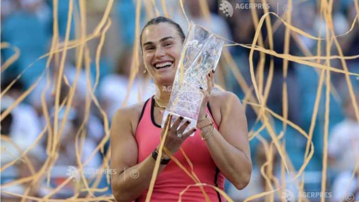 Aryna Sabalenka câștigă finala de la Miami, întărindu-și recordul în WTA