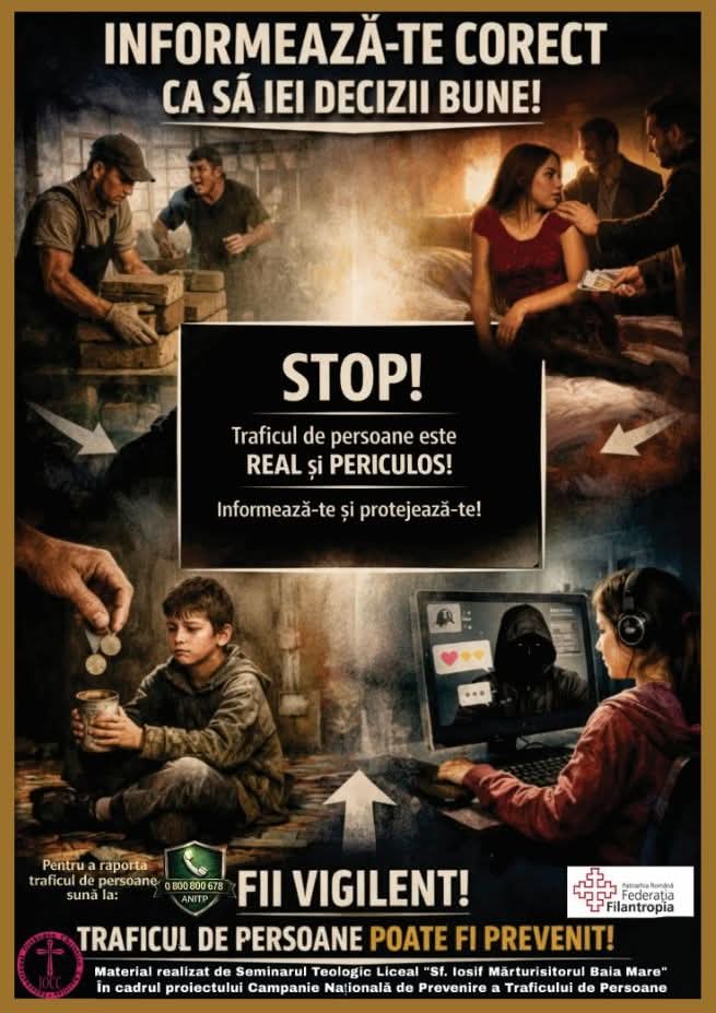 Activitate de prevenire a traficului de persoane la Liceul Teologic din Târgu Jiu