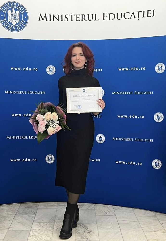 Eleva din Focșani, Denissa Lăbunț, recunoscută pentru realizările educaționale