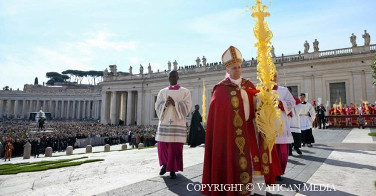 Papa Leon al XIV-lea a celebrat Duminica Floriilor în Piaţa „Sfântul Petru”