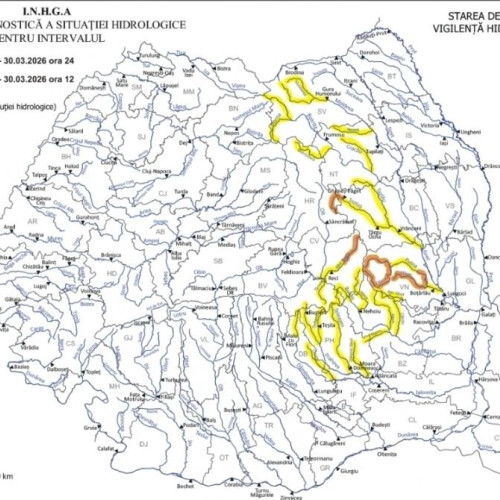 Dâmbovița se află sub avertizare Cod galben de inundații până pe 30 martie