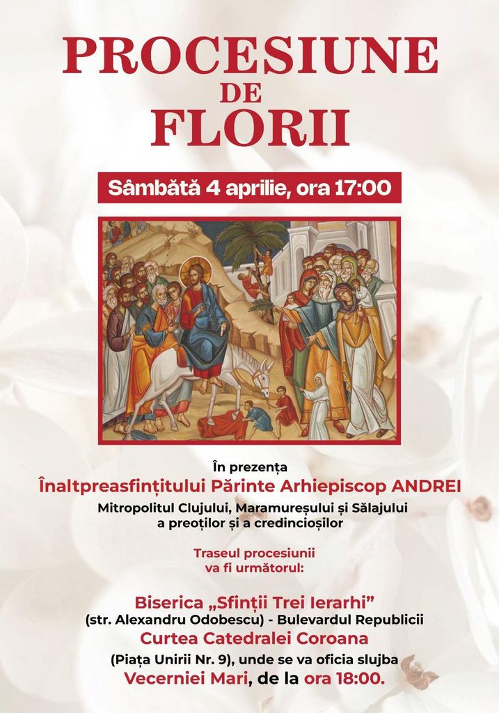 Tradiția procesiunii din ajun de Florii revine în Bistrița