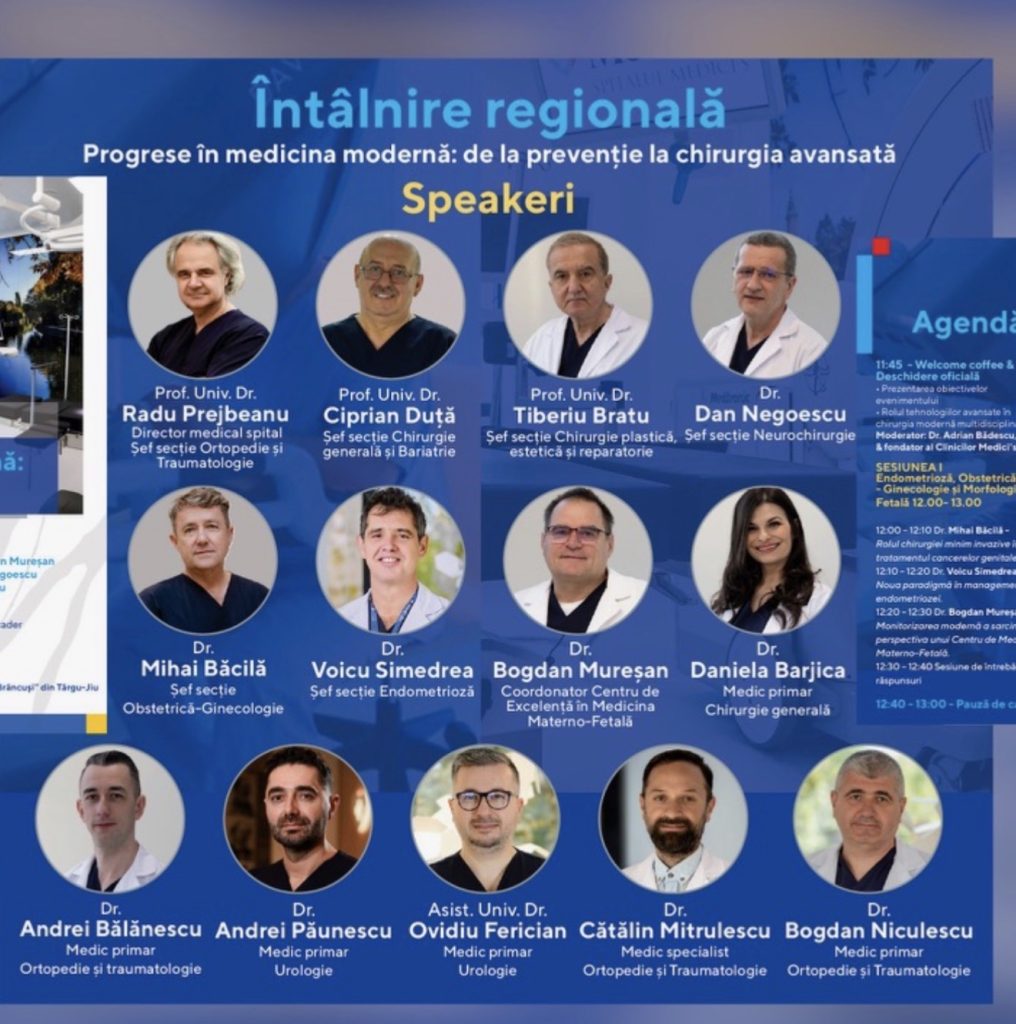 Târgu Jiu găzduiește conferința dedicată medicinei moderne pe 3 aprilie