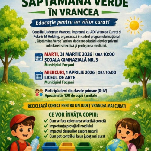 Activități educaționale pentru elevi în Săptămâna Verde la Focșani