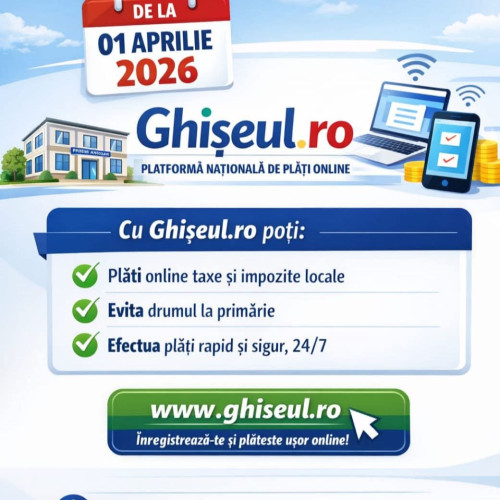 Aninoasa introduce plata taxelor online pentru locuitori din 1 aprilie 2026