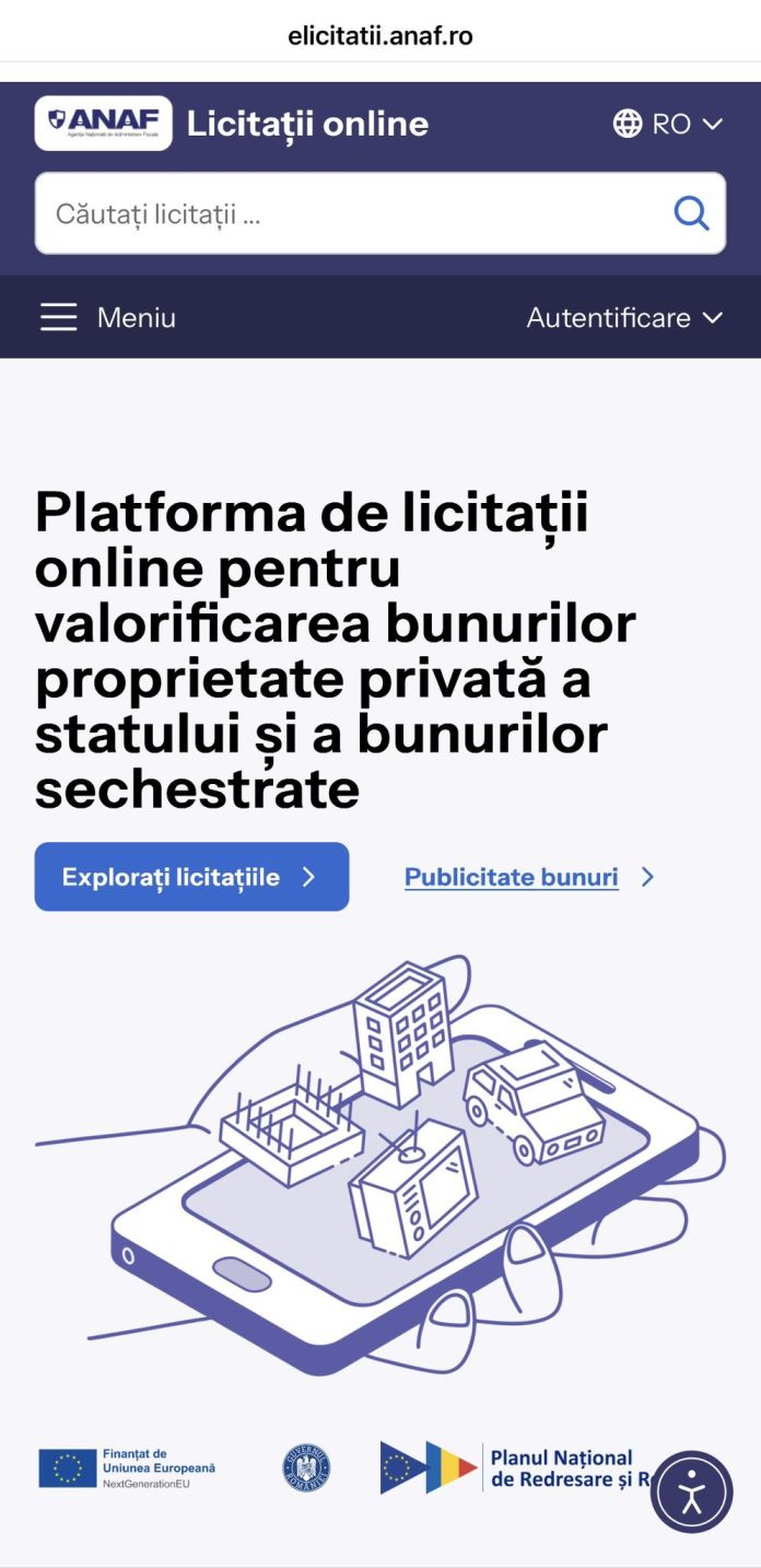 Lansarea platformei eLicitatii.anaf.ro atrage peste un milion de accesări în primele ore