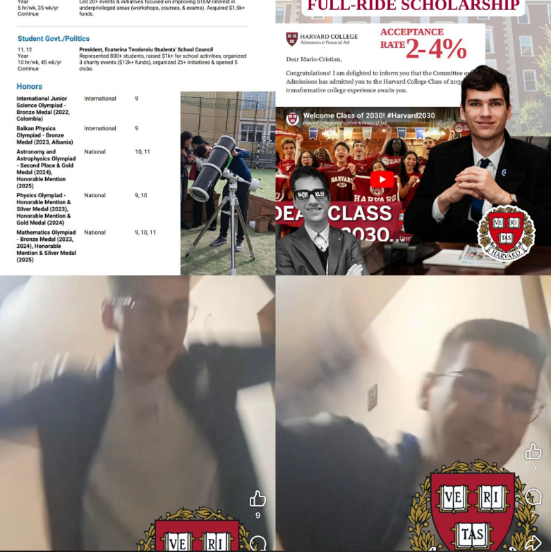 Video emoționant: Mario din Târgu Jiu a fost admis la Harvard