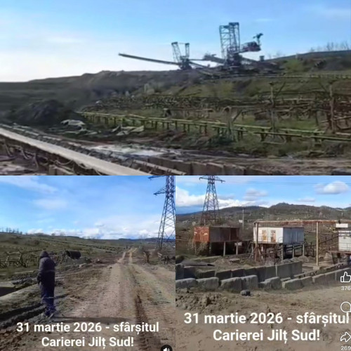 Cariera Jilț Sud din Gorj își închide porțile, marcând sfârșitul unei ere