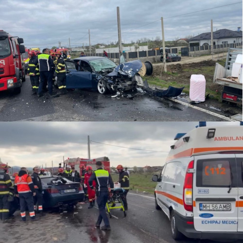 Accident rutier grav pe DN 56A între Șimian și Hinova