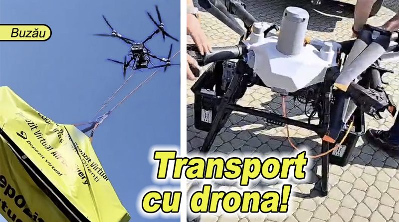 Livrări de materiale de construcții cu drona, premieră în România