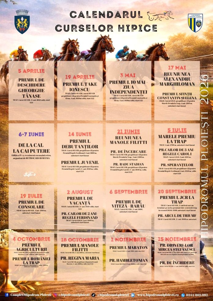 Hipodromul Ploiești revine în forță cu cursele de trap