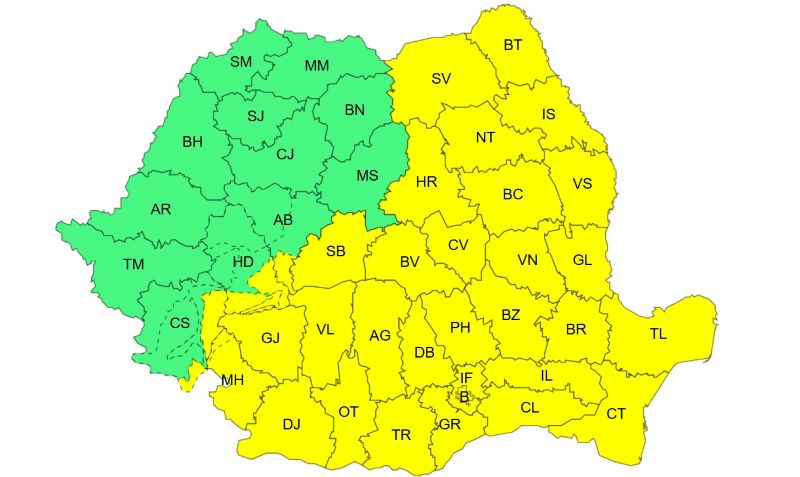 Se anunță ploi și ninsori în Galați și alte regiuni