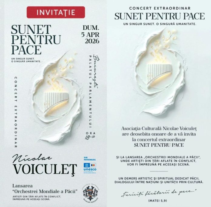 Concert de prestigiu dedicat păcii și speranței