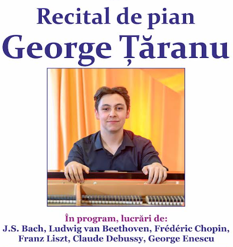 Recital de pian cu George Țăranu la Biblioteca Județeană Neamț