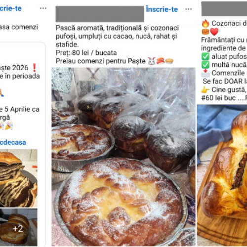 Atenție la cozonacii vânduți online: riscuri pentru sănătate de Paște