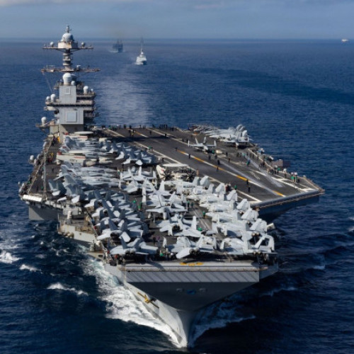 USS Gerald Ford părăsește Croația după o escală de cinci zile