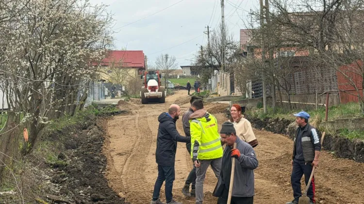 Modernizarea infrastructurii rutiere din satul Pata, Apahida, în plină desfășurare