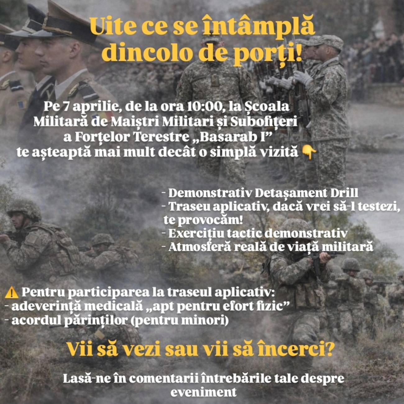 Eveniment dedicat carierei militare pentru tineri la Dâmbovița