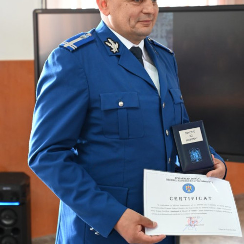 Locotenent-colonel Fotescu, onorat de Jandarmerie pentru profesionalism