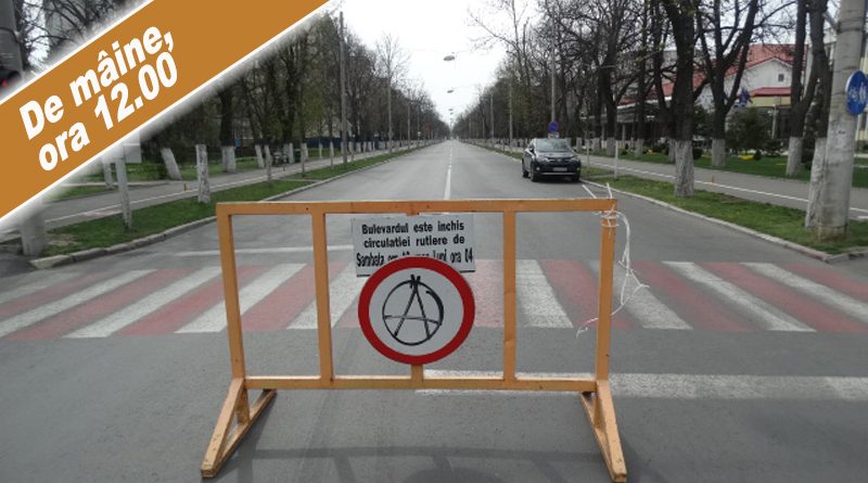 Bulevardul N. Bălcescu se închide pentru mașini în weekenduri