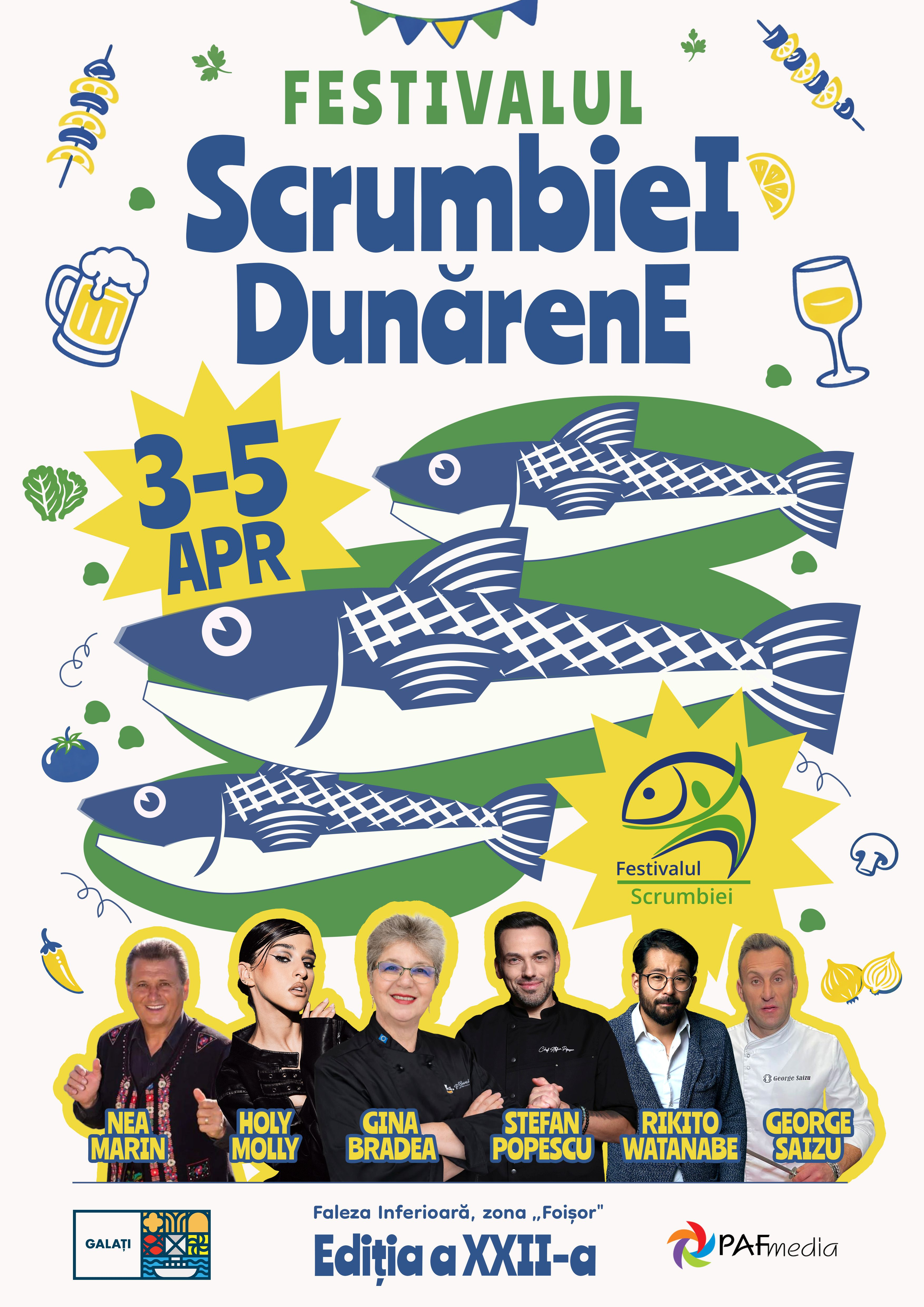 Nea Mărin va prezenta Festivalul Scrumbiei Dunărene 2026 la Galați