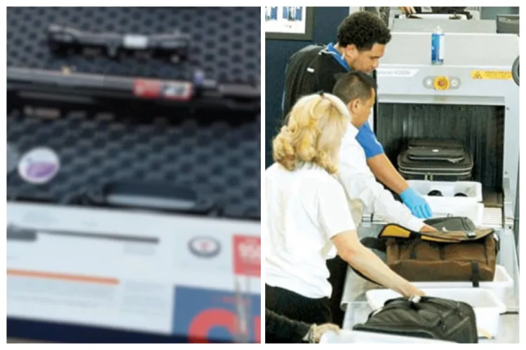 Colet cu armă de aer comprimat descoperit la aeroportul din România