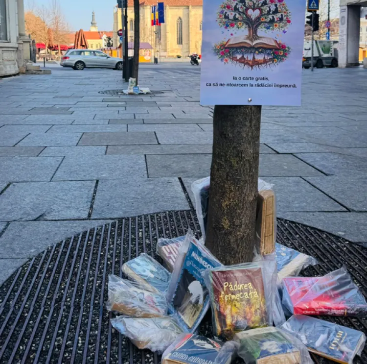 Clujenii pot alege cărți gratuite pe Strada Universității