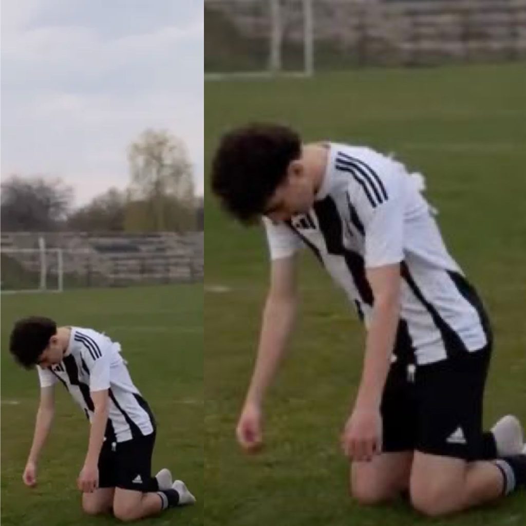 Darius Stoenac, tânărul fotbalist din Gorj, impresionează cu un gest emoționant