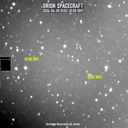 Naveta Orion, observată de astronomi în drumul său spre Lună