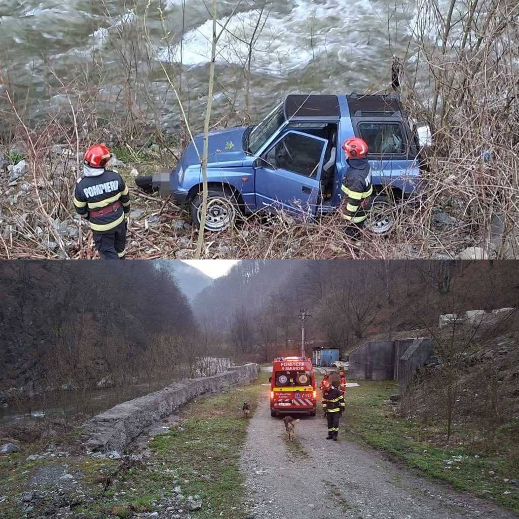 Panică în Petroșani după un accident rutier spectaculos