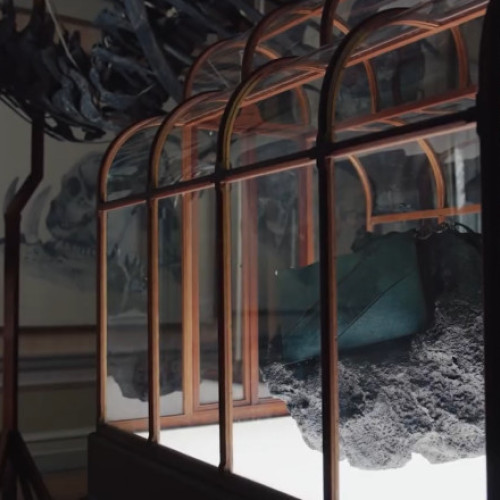 Geanta din colagen de T. rex, o inovație expusă la muzeul din Amsterdam