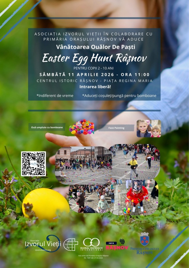 Râșnovul pregătește o vânătoare specială de ouă pentru copii