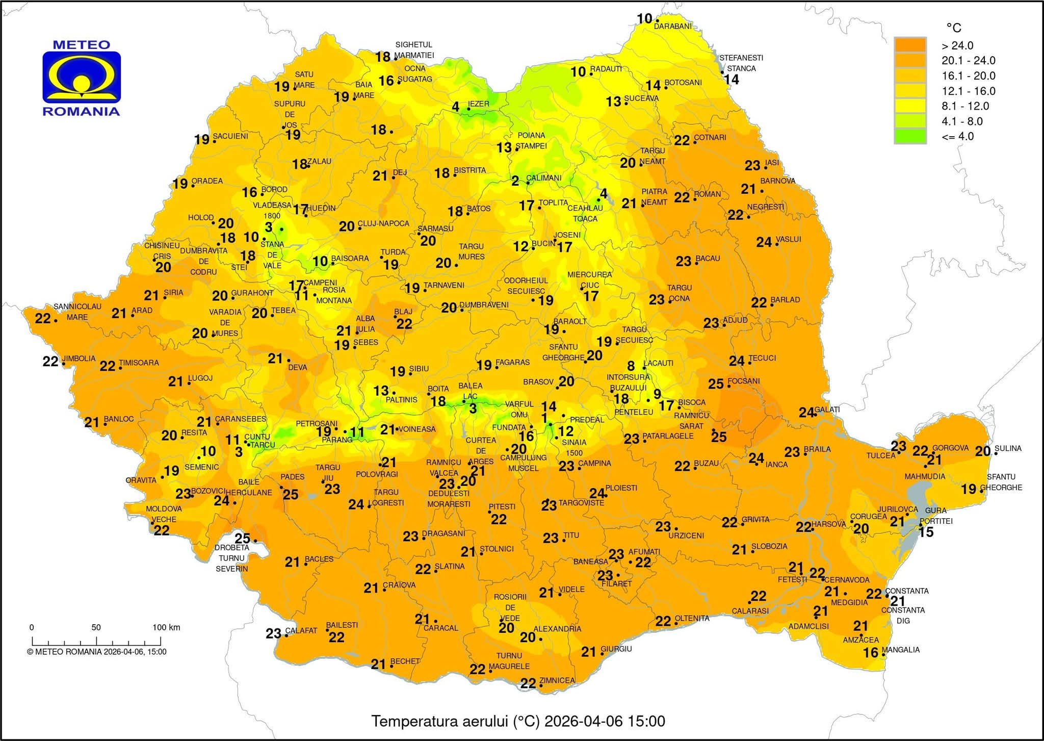 Temperaturi de vară în Gorj, dar urmează o răcire rapidă