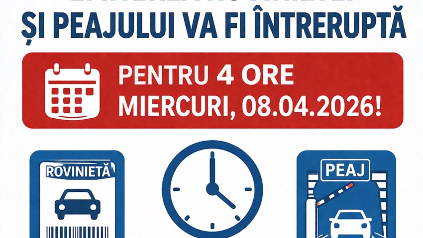 Pauză de patru ore pentru emiterea rovinietei și plata peajului