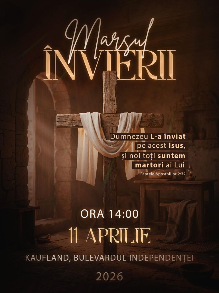 Marșul Învierii se desfășoară pe 11 aprilie în Bistrița