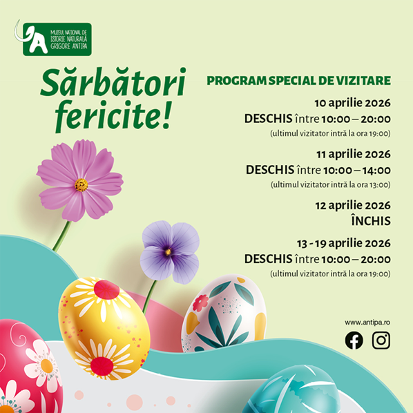 Muzeul Antipa lansează un program special de vizitare în aprilie