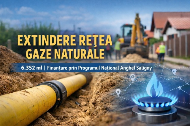 Extinderea rețelei de gaze în comuna Cristian cu investiții semnificative