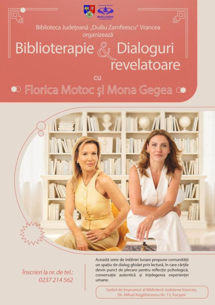 Eveniment dedicat biblioterapiei la Biblioteca Județeană Vrancea