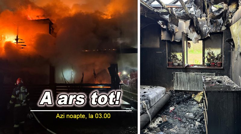 Incendiu devastator la casa unui tânăr polițist din Buzău