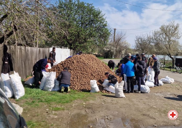Crucea Roșie Vrancea și Voluntari Fără Frontiere oferă ajutoare alimentare comunităților din județ