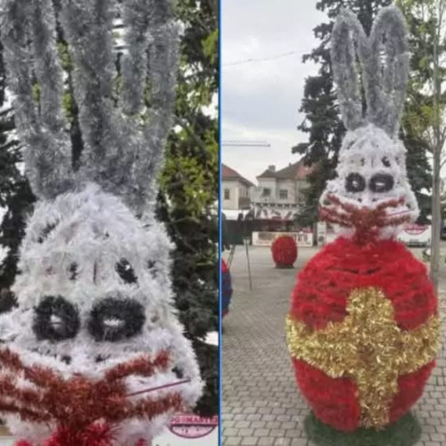 Decoruri de Paște controversate în Baia Mare îngrijorează locuitorii